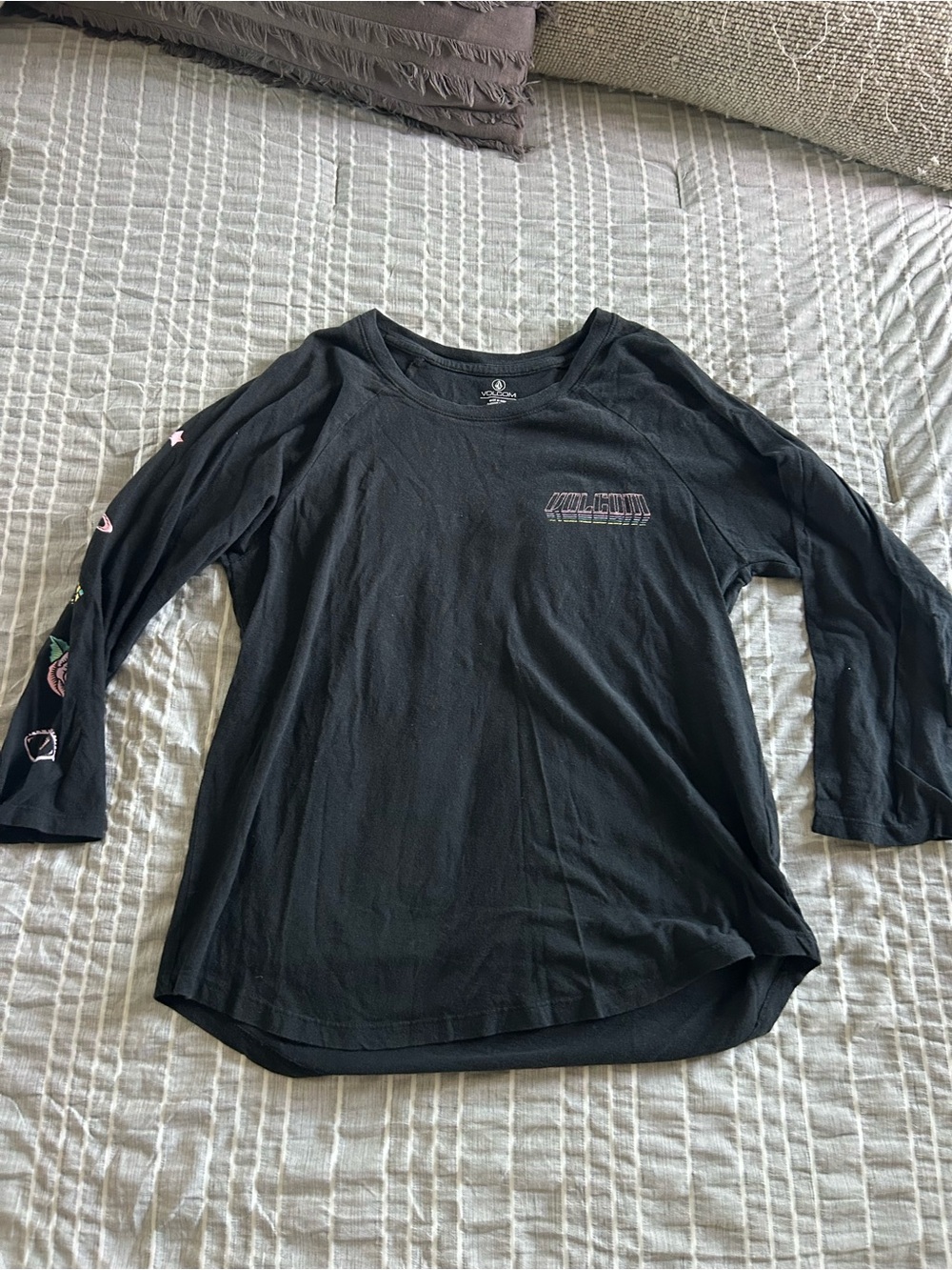 Volcom Black 3/4 Long-Sleeve Graphic Women's Tee